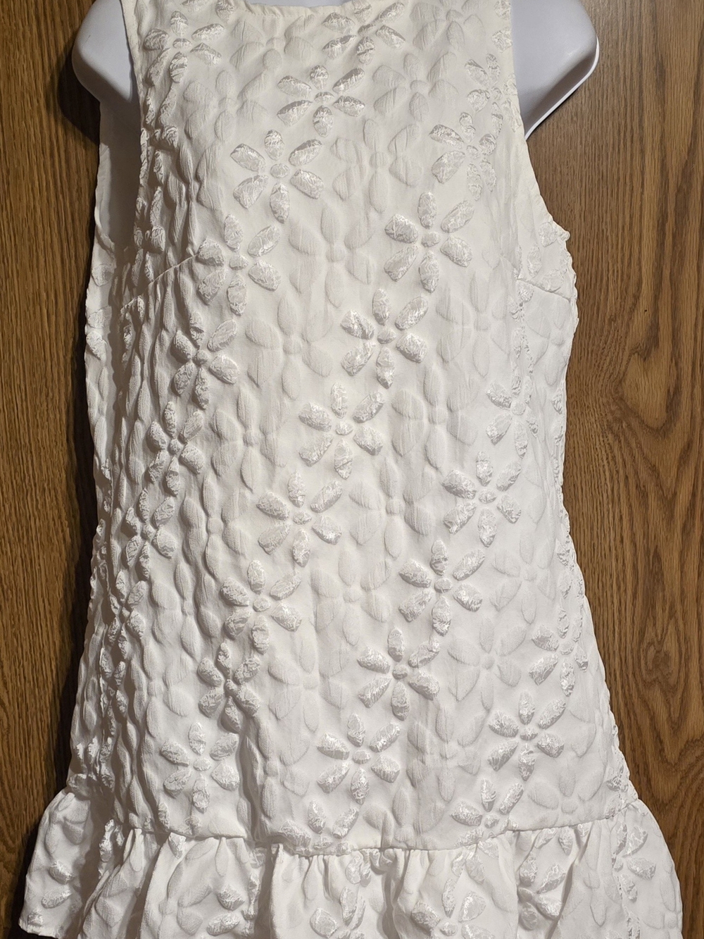 Source Unknown Cream Embroidered Floral Midi Dress